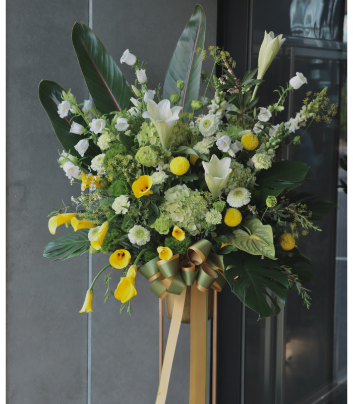 自然系.開幕藝術花籃 | 夏綠蒂花坊 Charlotte Flowers|台中花店・開幕花禮・花束設計・永生花盆花