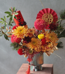 時來運轉.紅金喜氣盆花